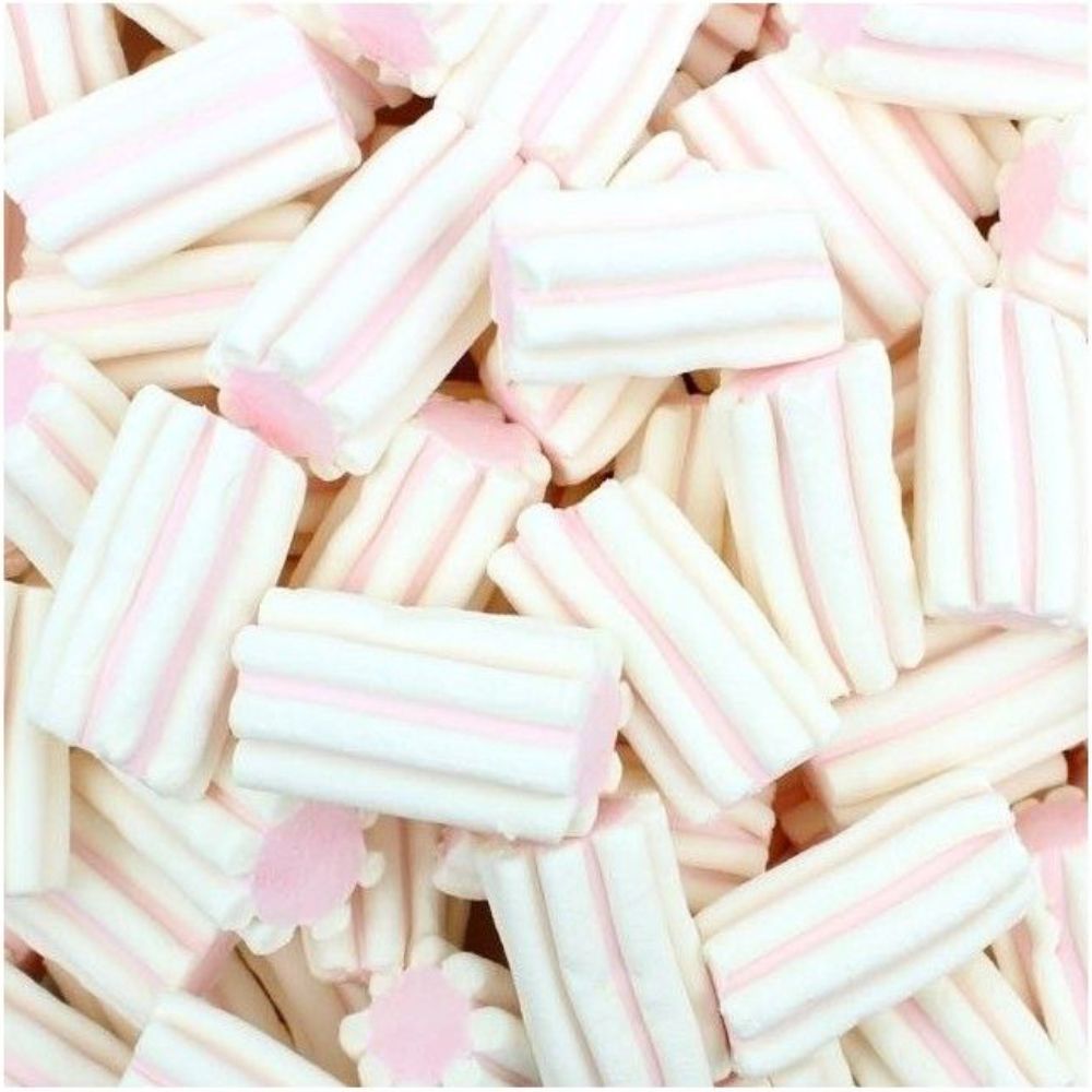 MARSHMALLOW - ESTRUSO STRIATO - 1kg - BIANCO - AZZURRO